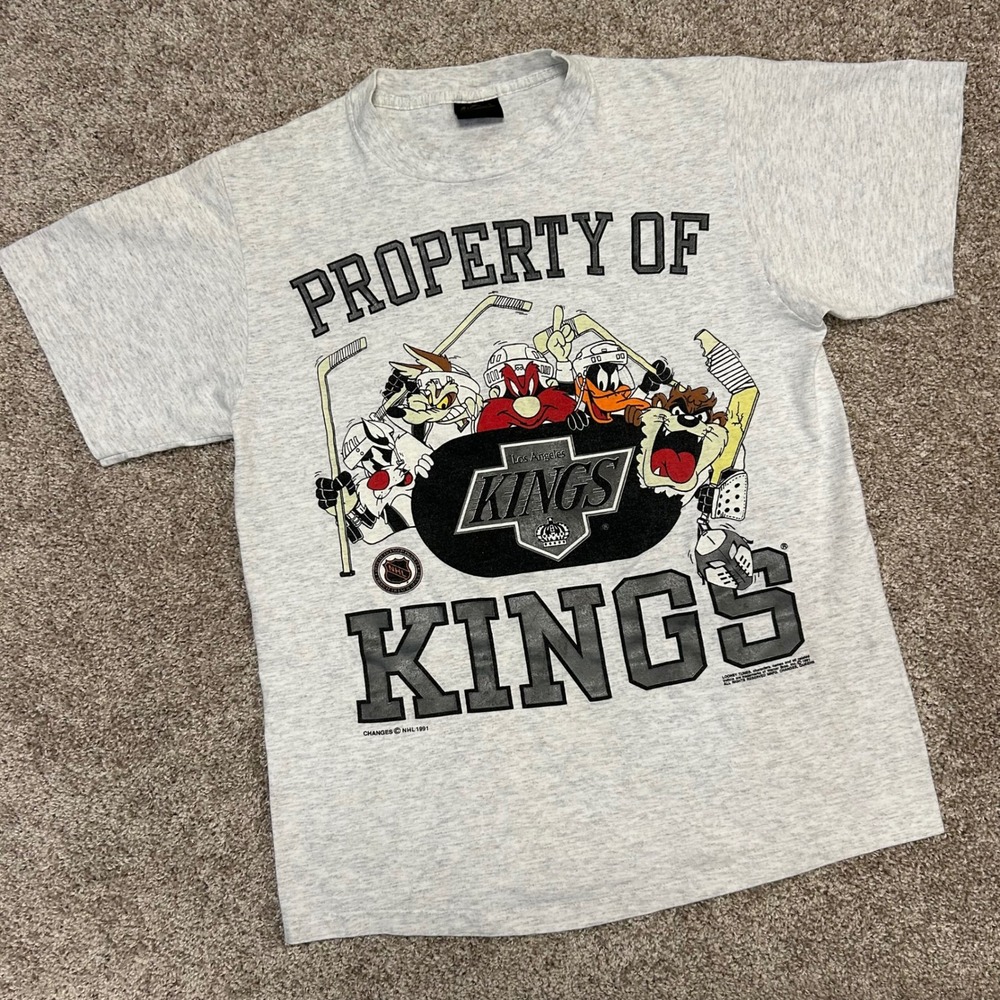 Vintage Los Angeles Kings Looney Tunes Tshirt LA Kings Size Large USA Made 1991